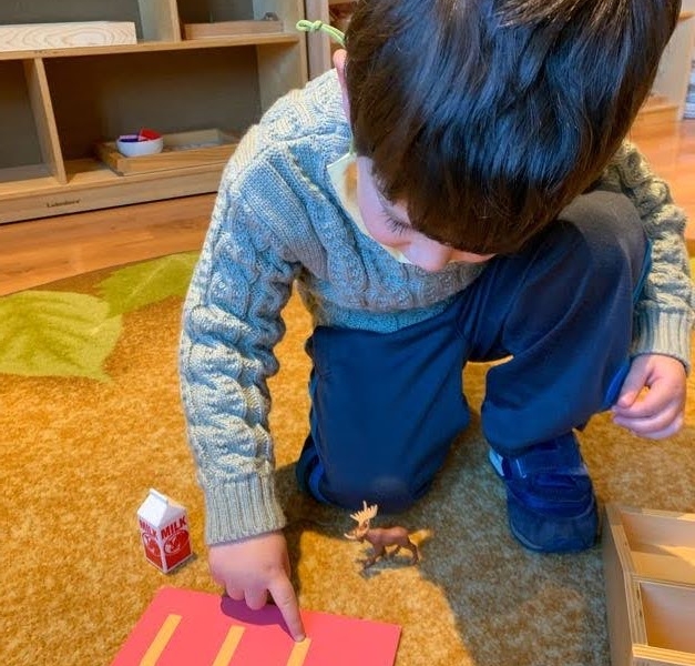 Introducing a toddler student to letters