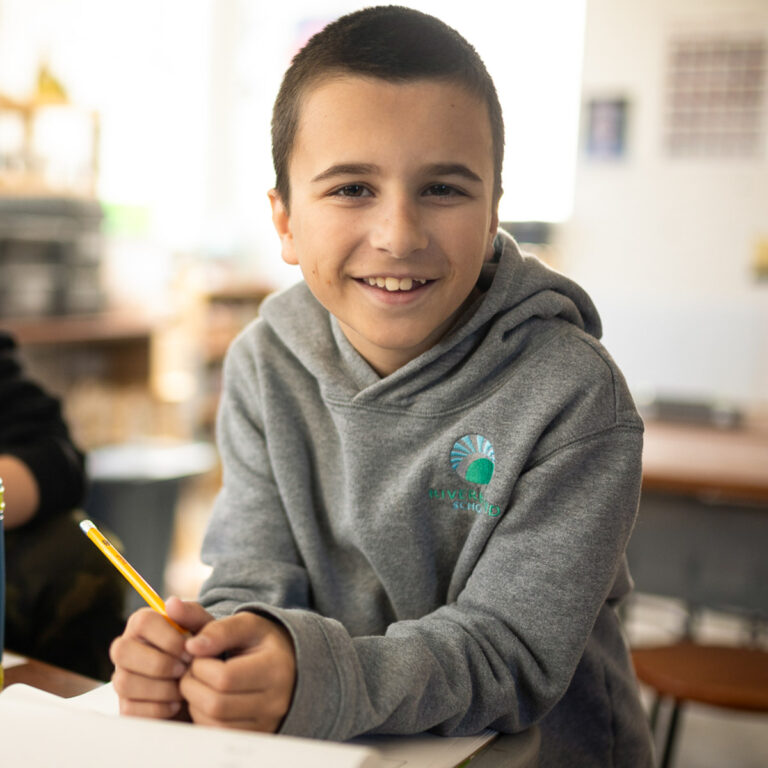 Student at Riverbend School in Natick