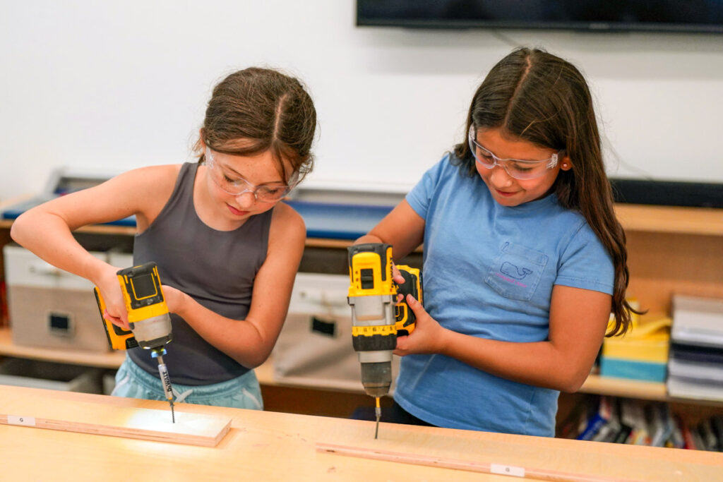 Students working in the Riverbend design lab