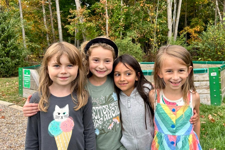 Students outside at Riverbend