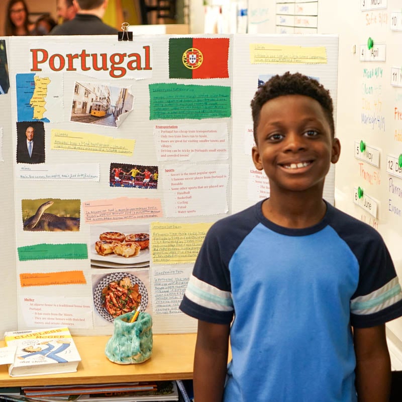 Lower Elementary student at International Festival