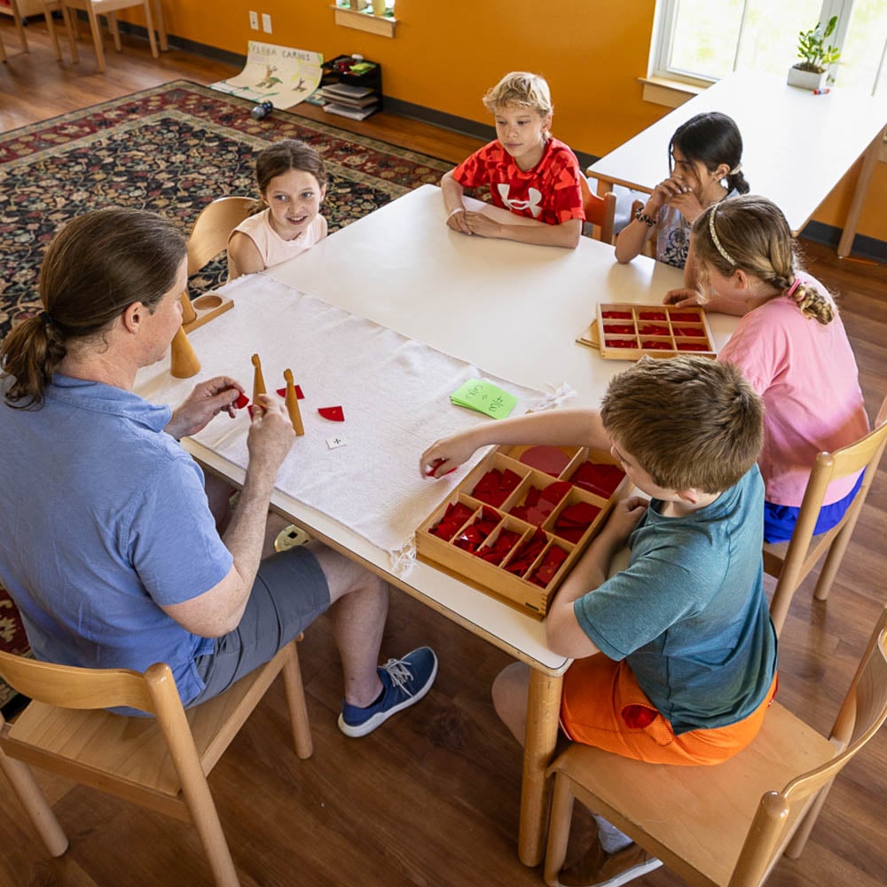 Small group lesson in Upper Elementary