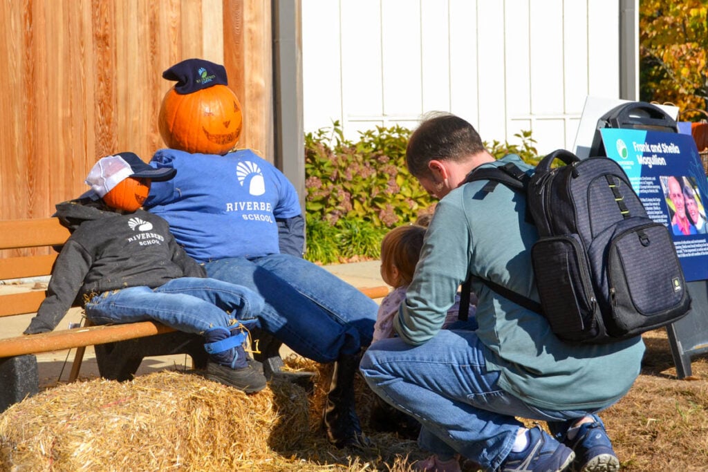 Pumpkin scare crows at Riverbend Fall Fest
