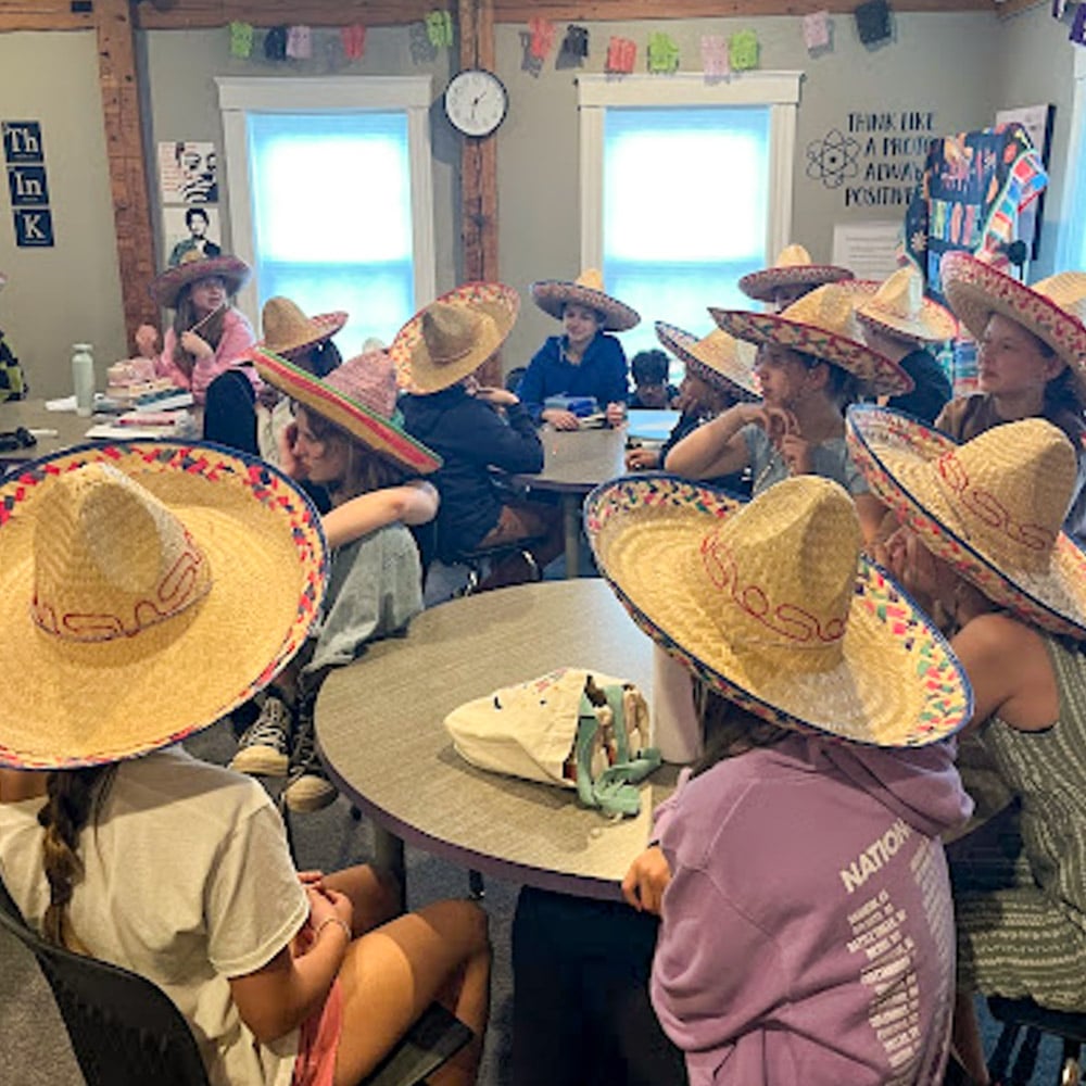 Students in Spanish class